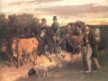 Los campesinos de Flagey que regresan de la feria Ornans Realismo pintor realista Gustave Courbet